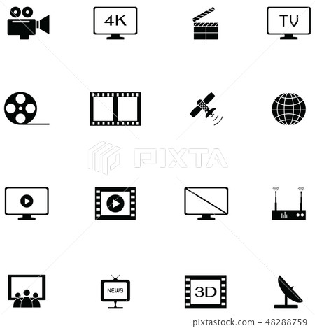 television icons set television icons set 48288759