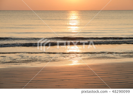 Beautiful sea of summer background and sunset. 48290099