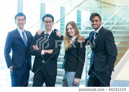 Global business team work Multinational foreign-owned venture IT Global business team work Multinational foreign-owned venture IT 48291219