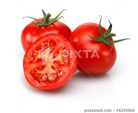 Fresh tomatoes isolated on white 48293008