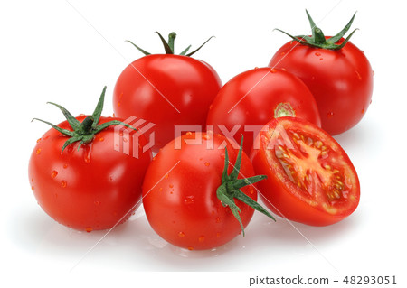 Fresh tomatoes isolated on white Fresh tomatoes isolated on white 48293051