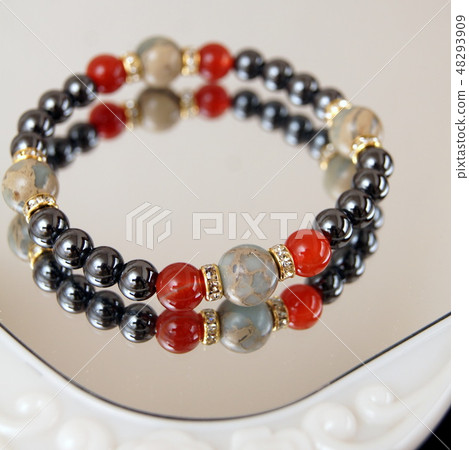 Unusual impression stone & hematite other stone bracelet Unusual impression stone & hematite other stone bracelet 48293909