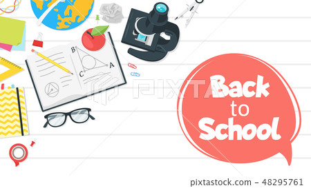 Back to school top view Back to school top view 48295761