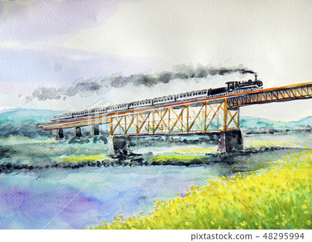 SL steam locomotive C57-180 is the stoat observation vehicle from SL Ban'etsu Monogatari. 48295994