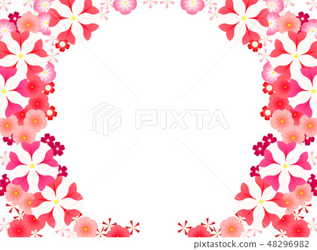 Red spring flower background - Stock Illustration [48296982] - PIXTA