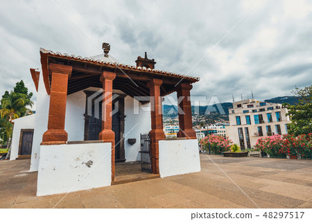 chapel in city park of Funchal, Madeira chapel in city park of Funchal, Madeira 48297517