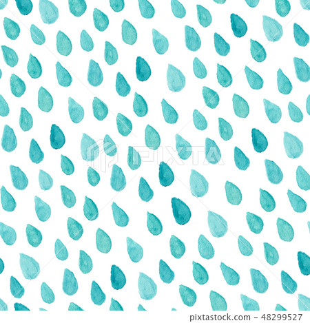 Watercolor pattern with turquoise little raindrops - Stock Illustration ...