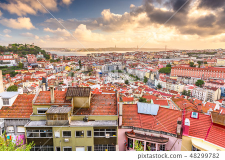 Lisbon, Portugal City Skyline Lisbon, Portugal City Skyline 48299782