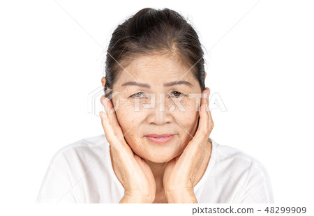 old asian woman with beauty concept 48299909
