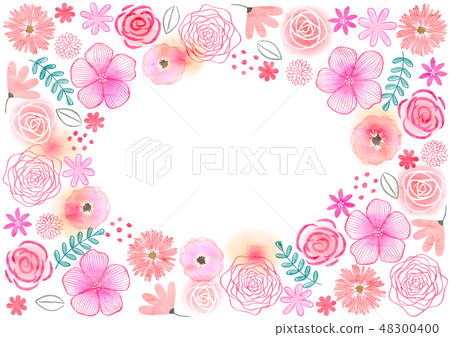 Flower frame pink type 48300400