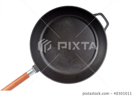 a cast-iron frying pan isolated 48301011