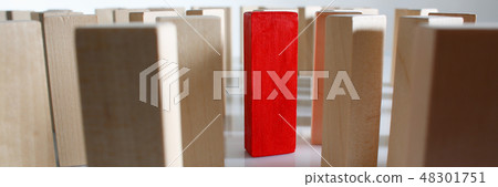 One red winner lottery wood block row 48301751