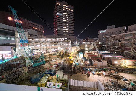 日本的千葉市風景“千葉站的改良·重建車站建築物等” 日本的千葉市風景“千葉站的改良·重建車站建築物等” 48302875