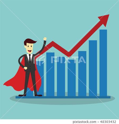 Super businessman, business concept Super businessman, business concept 48303432