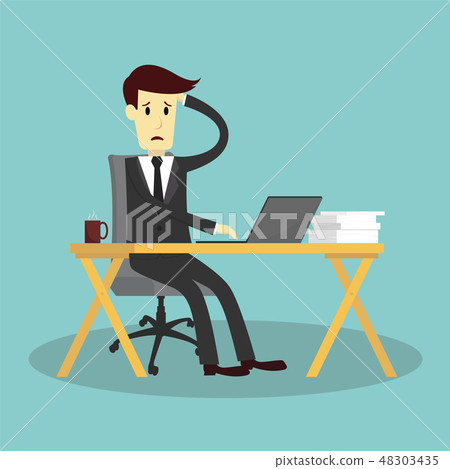 businessman stressed and exhausted 48303435