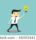 Businessman get an Idea and he look happy 48303441