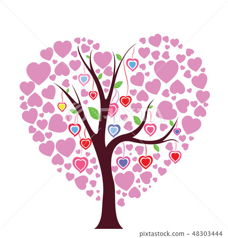 Heart tree vector illustration Heart tree vector illustration 48303444