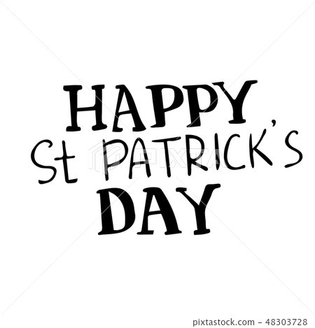 St Patrick s day handwritten quotation poster vector St Patrick s day handwritten quotation poster vector 48303728