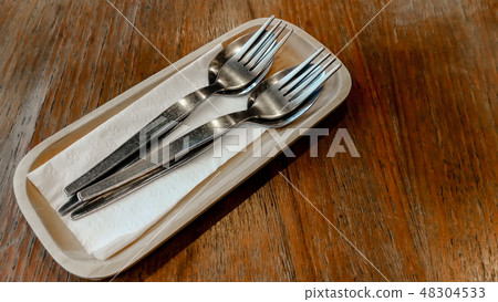 Place Setting, Restaurant, Silverware, Wood  48304533