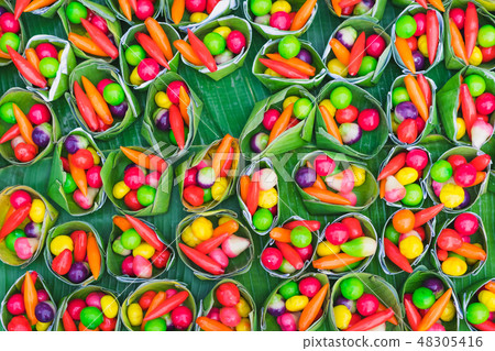 Colorful of deletable Imitation Fruits 48305416
