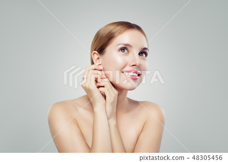 Perfect young woman with diamond earrings  48305456