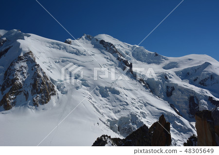 A view from Aiguille du Midi - Chamonix-Mont-Blanc, France A view from Aiguille du Midi - Chamonix-Mont-Blanc, France 48305649
