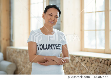 Pleasant female volunteer gaining skills 48307446