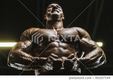 Handsome strong athletic men muscles workout Handsome strong athletic men muscles workout 48307544