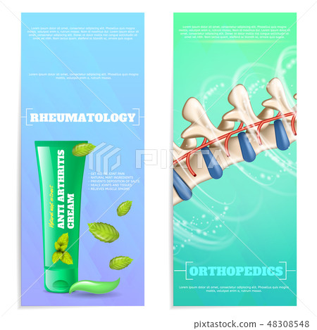 Vertical Flat Banner Rheumatology and Orthopedics. 48308548