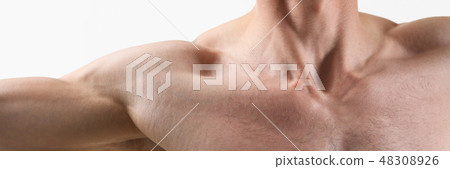 Fitness man background shoulder biceps Fitness man background shoulder biceps 48308926