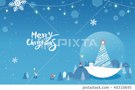 聖誕快樂的插圖 48310695