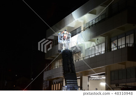 Nighttime ladder car training Nighttime ladder car training 48310948