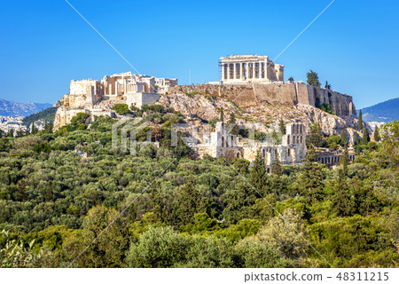 Acropolis hill in Athens, Greece 48311215