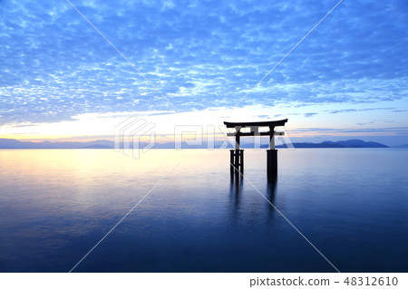◇ 白須神社 - 日出【滋賀縣高島市、琵琶湖】 ◇ 白須神社 - 日出【滋賀縣高島市、琵琶湖】 48312610