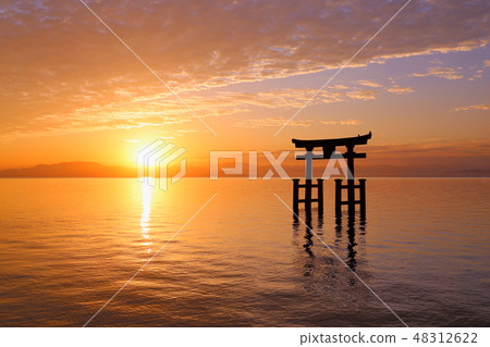 ◇ Shirahige Shrine - Sunrise [Takashima City, Shiga Prefecture, Lake Biwa] 48312622