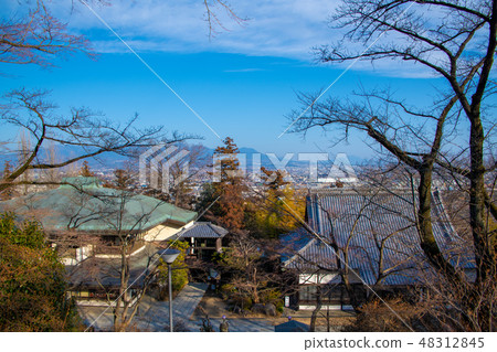 Landscape from Shimayashiyama Dameiji temple grounds Gunma Prefecture Takasaki city Landscape from Shimayashiyama Dameiji temple grounds Gunma Prefecture Takasaki city 48312845