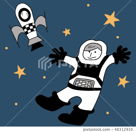 Space swimming (with background color) 48312910