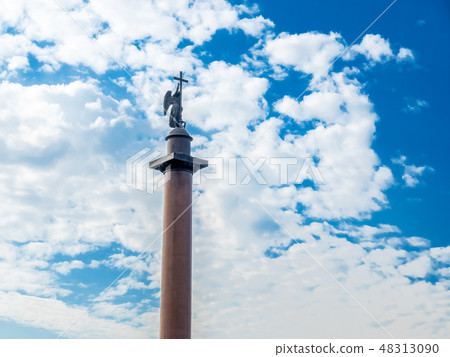Alexander column at Place square in Russia 48313090