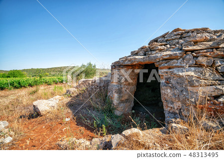 Historic site on Stari Grad plain, Hvar, Croatia. 48313495