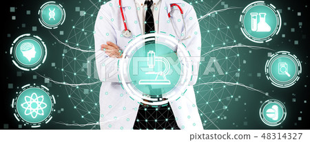 Doctor with Medical Healthcare Research Concept 48314327