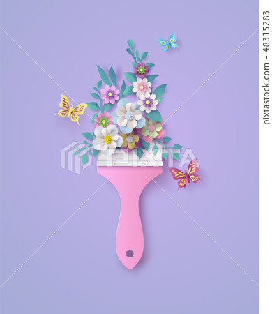 Spring Season Leaves Images - Vector Clipart Hello Spring Leaves Background Vector Illustration