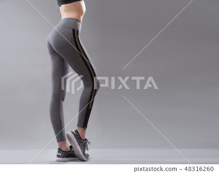Female sportswear clothes on perfect body Female sportswear clothes on perfect body 48316260