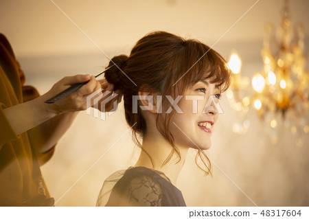 A woman in a dress A woman in a dress 48317604