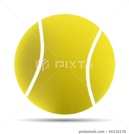 Tennis ball isolated on white. EPS10 vector 48318176