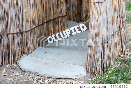 Drop toilet at campsite in Namibia 48319512