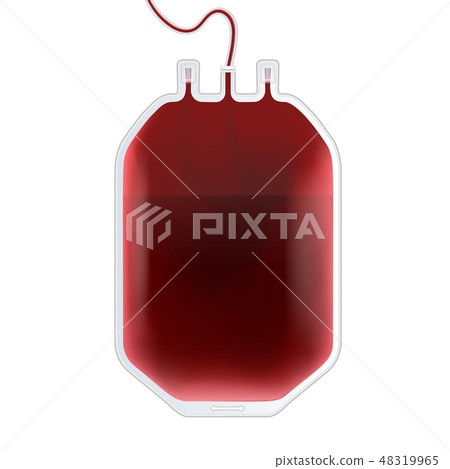 Creative vector illustration of Blood Bag with type, plastic container for plasma isolated on Creative vector illustration of Blood Bag with type, plastic container for plasma isolated on 48319965