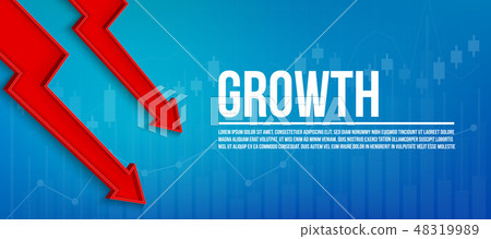Creative Vector Illustration 3d Arrow Financial Stock