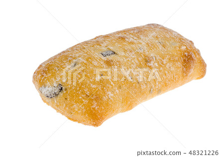 Small italian ciabatta on white Small italian ciabatta on white 48321226