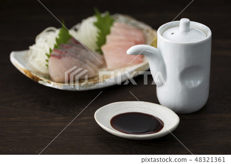 Soy and sashimi 48321361
