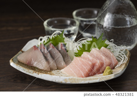 Sashimi and Sake Sashimi and Sake 48321381